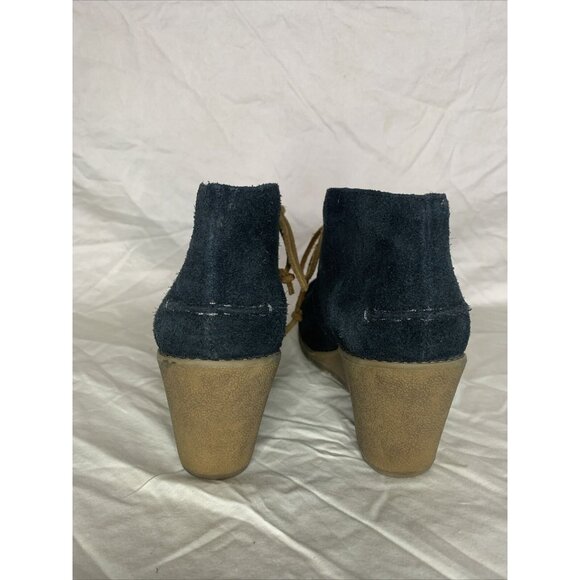 Sperry Boots Womens 9M Stella Ankle Bootie Wedge Lace Up STS96941 Leather Suede - Picture 10 of 11